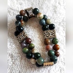 Fancy Jasper Bead Bracelet